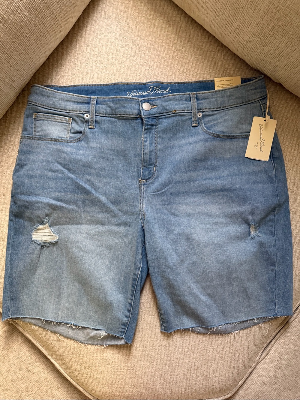 Universal Thread Light Blue Distressed Denim Cutoff Shorts